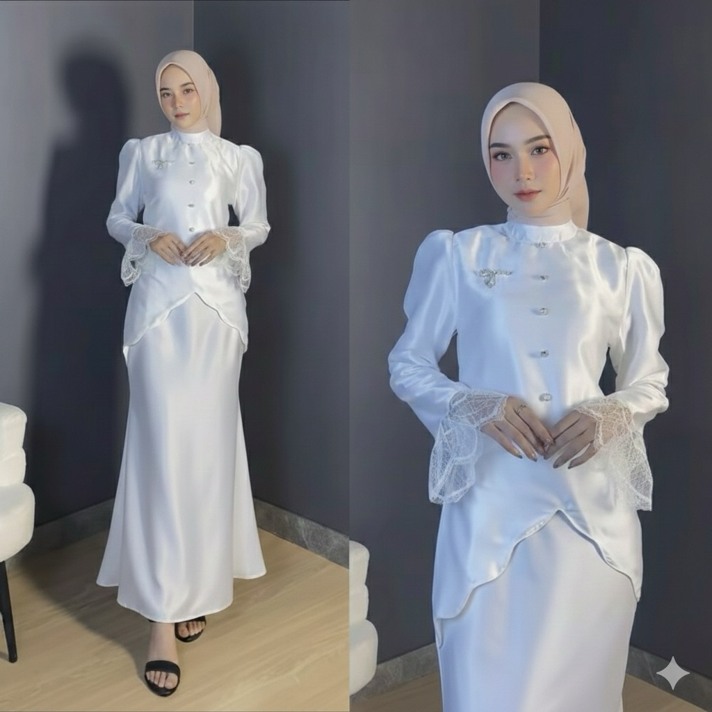 Alena Dress Malaysia gamis lebaran baju lamaran Brisdesmaid weddding pesta slim body fit Duyung merm