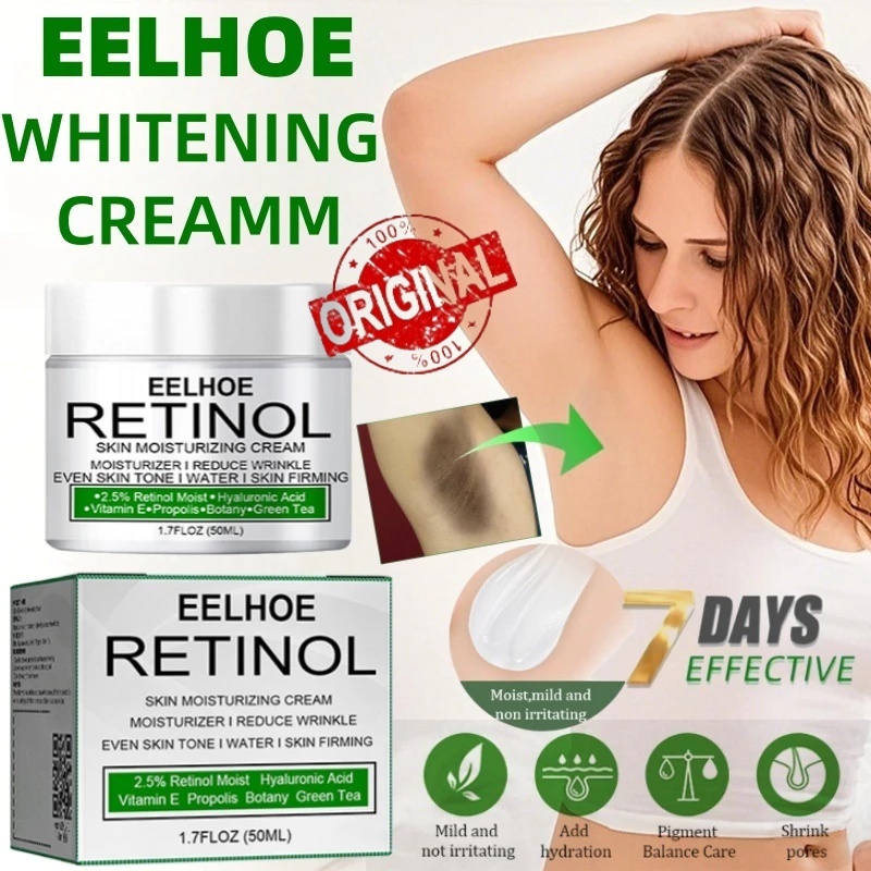 EELHOE Krim Pemutih Ketiak 50ml - Pemutih Selangkangan / Retinol Pemutih Cream / Selangkangan Hitam 