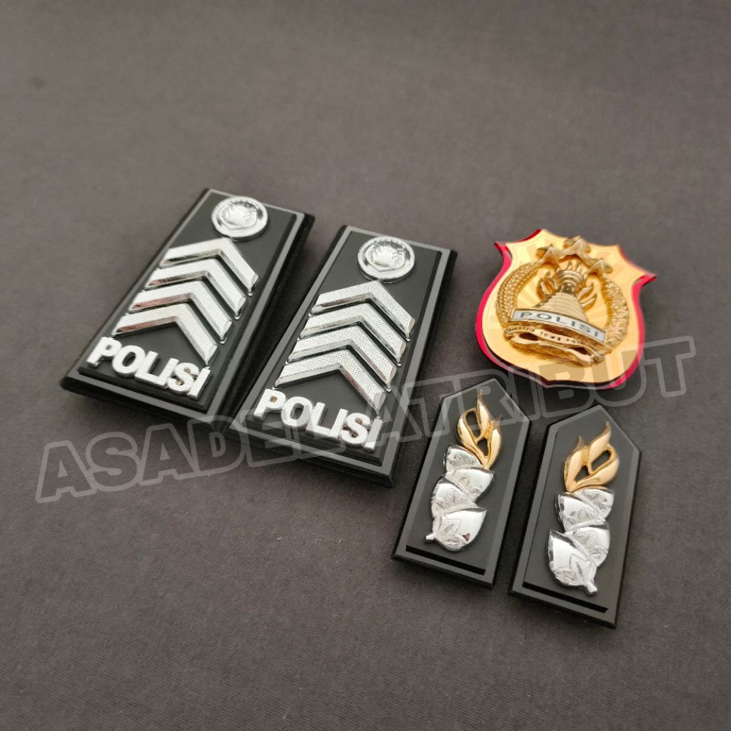 SET KOMPLIT PANGKAT BRIPKA PDH FULL MIKA / PANGKAT BRIPKA PDH POLRI / PANGKAT BRIPKA PDH FULL MIKA