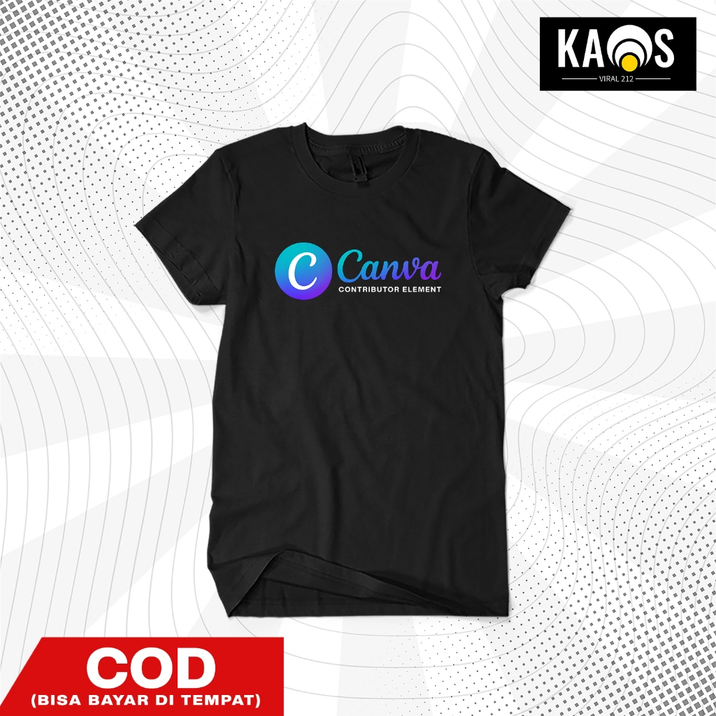 Baju Kaos Distro Pria Wanita Canva Contributor Element Desainer Cotton Combed 30s Premium