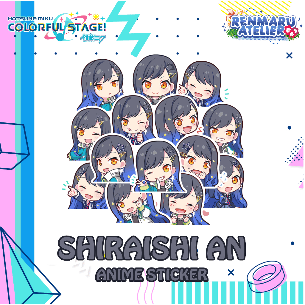 Stiker Anime Game Project Sekai SHIRAISHI AN | Stiker Laptop HP