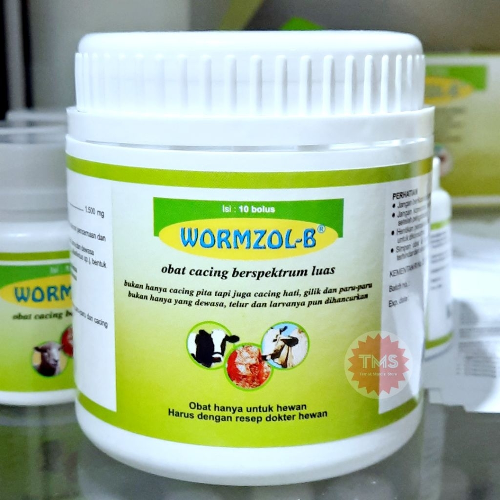 WORMZOL B ISI 10 KAPLET Obat cacing sapi kerbau