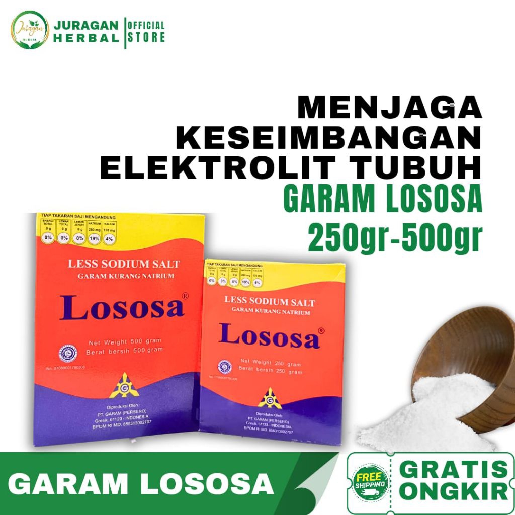 Lososa Garam-Rendah Natrium 250gr-500gr Untuk Hipertensi Dan Sehat Untuk Masak