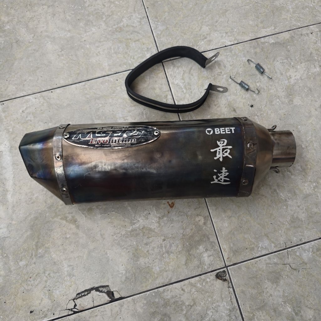 Knalpot Nassert Beet EVO 2 Japan Titanium Original Ori Silencer Inlet 61 Second Bekas