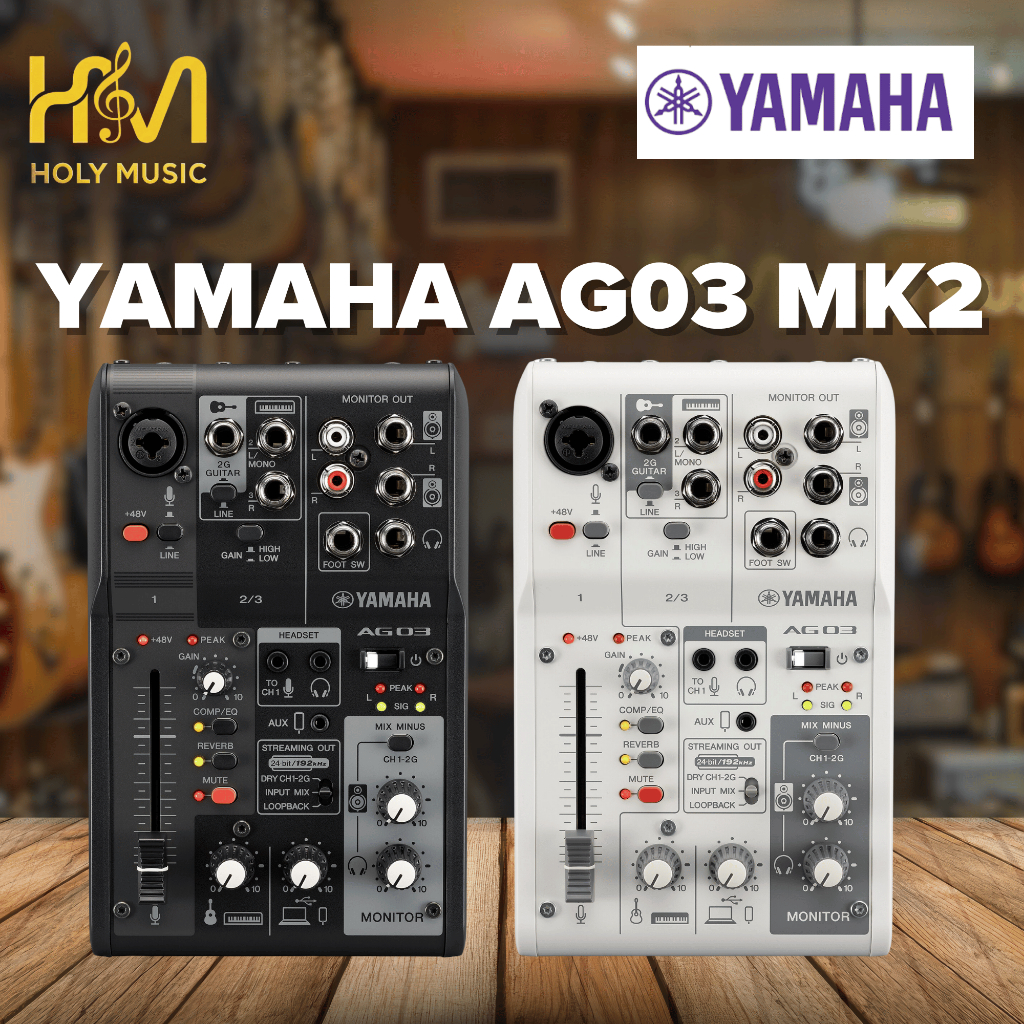 Yamaha AG03MK2 AG03 AG 03 MK2 MKii AG03MKii 3-Channel Live Streaming Loopback Mixer/USB Interface