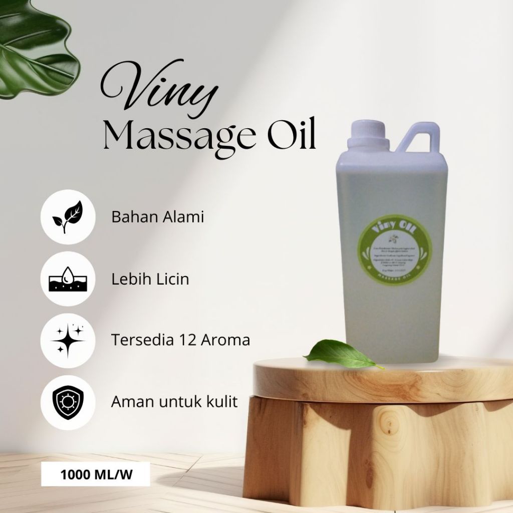 Viny Massage Oil 1 Liter / Minyak Pijat 1 Liter / Minyak Aromatheraphy