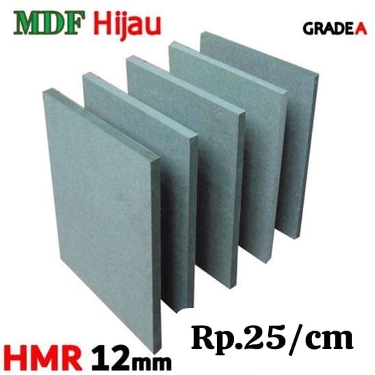 HMR | MDF Hijau 12mm Custom Harga Rp.25/cm