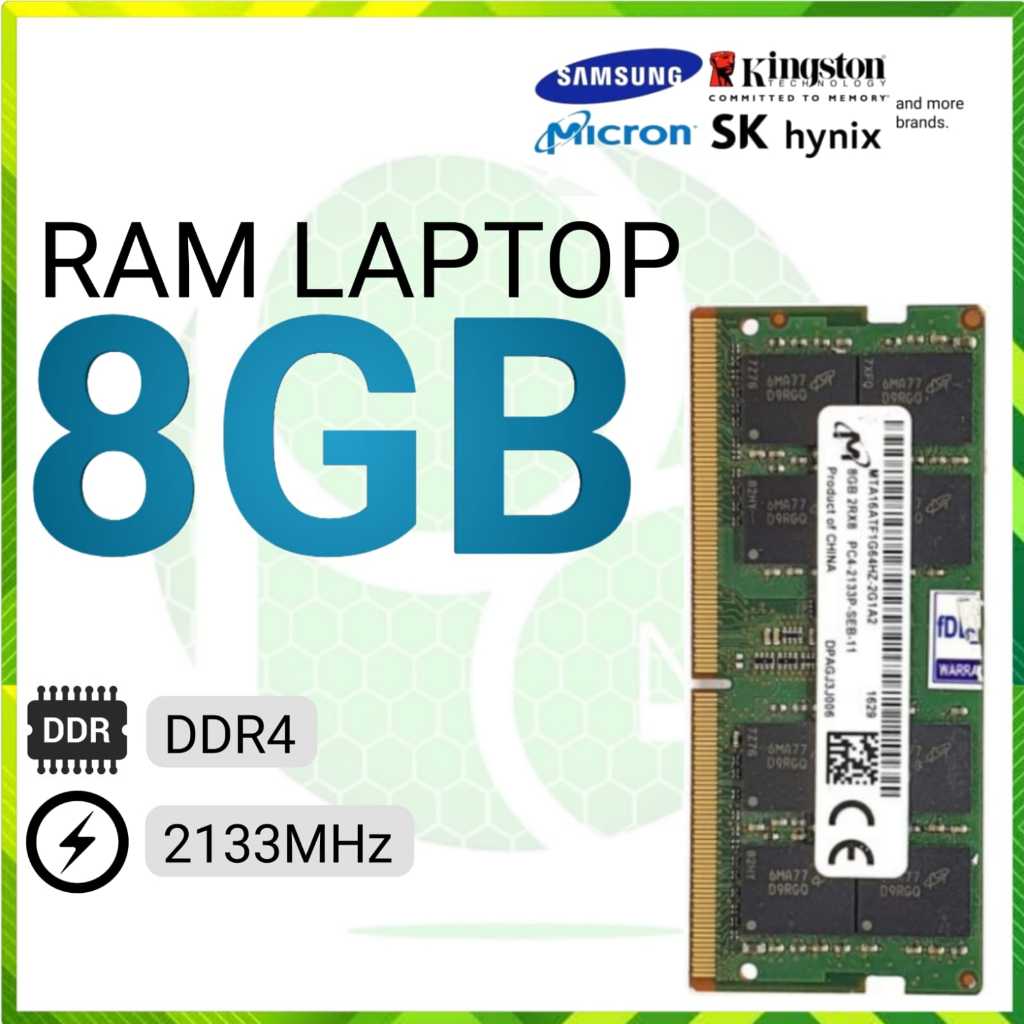 RAM Laptop DDR4 8GB 2133MHz - SoDimm Notebook PC17000 17000 2133 MHz