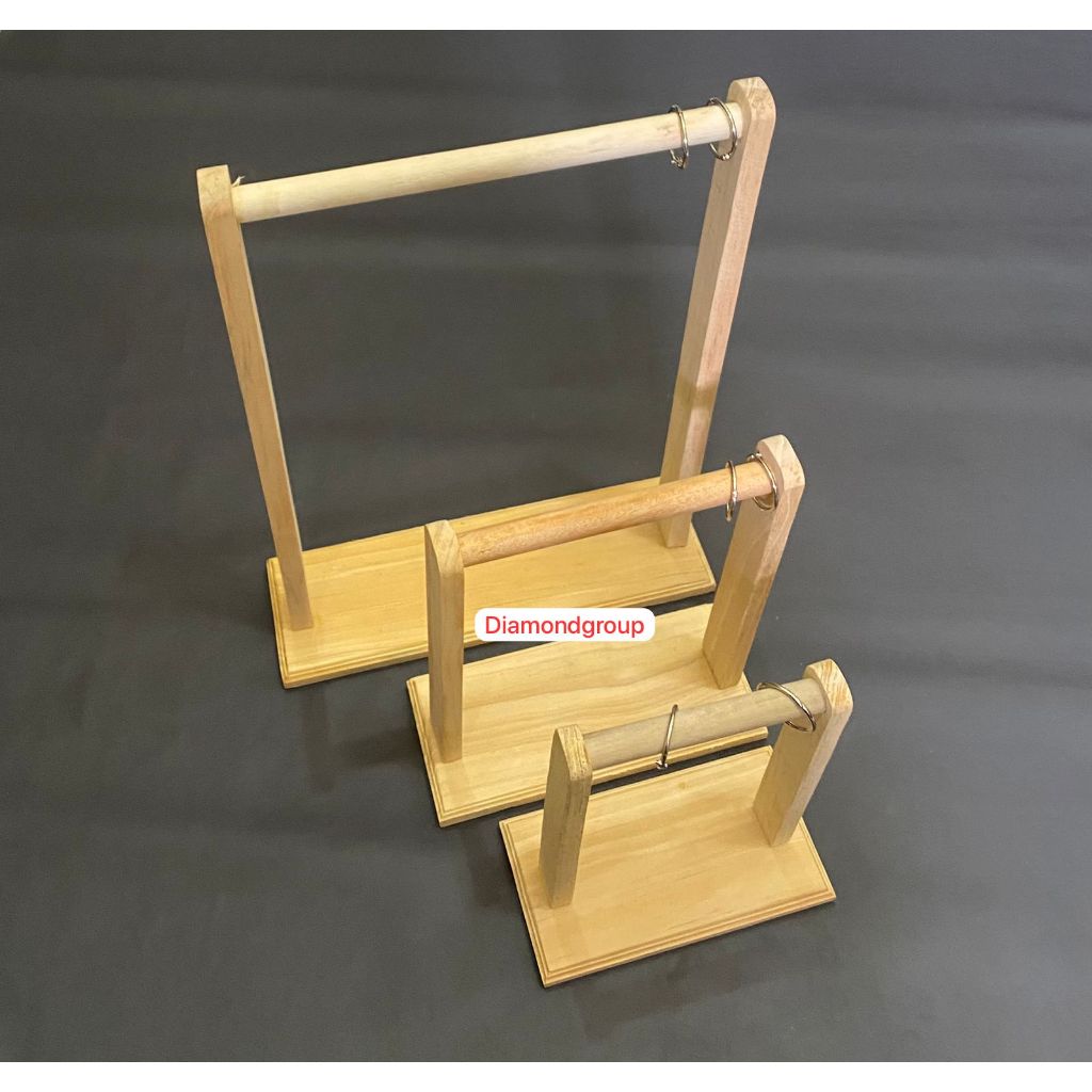 Stand Papan Menu Kayu Besar Sedang Kecil / Stand Menu Ring Serbaguna / Stand Display Menu Kayu