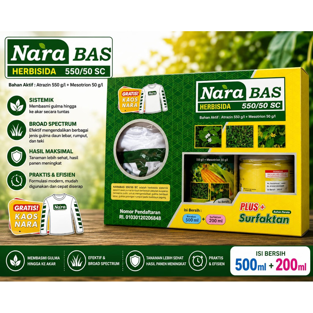 Herbisida NARABAS Selektif Jagung 550/50 SC || FREE KAOS CANTIK
