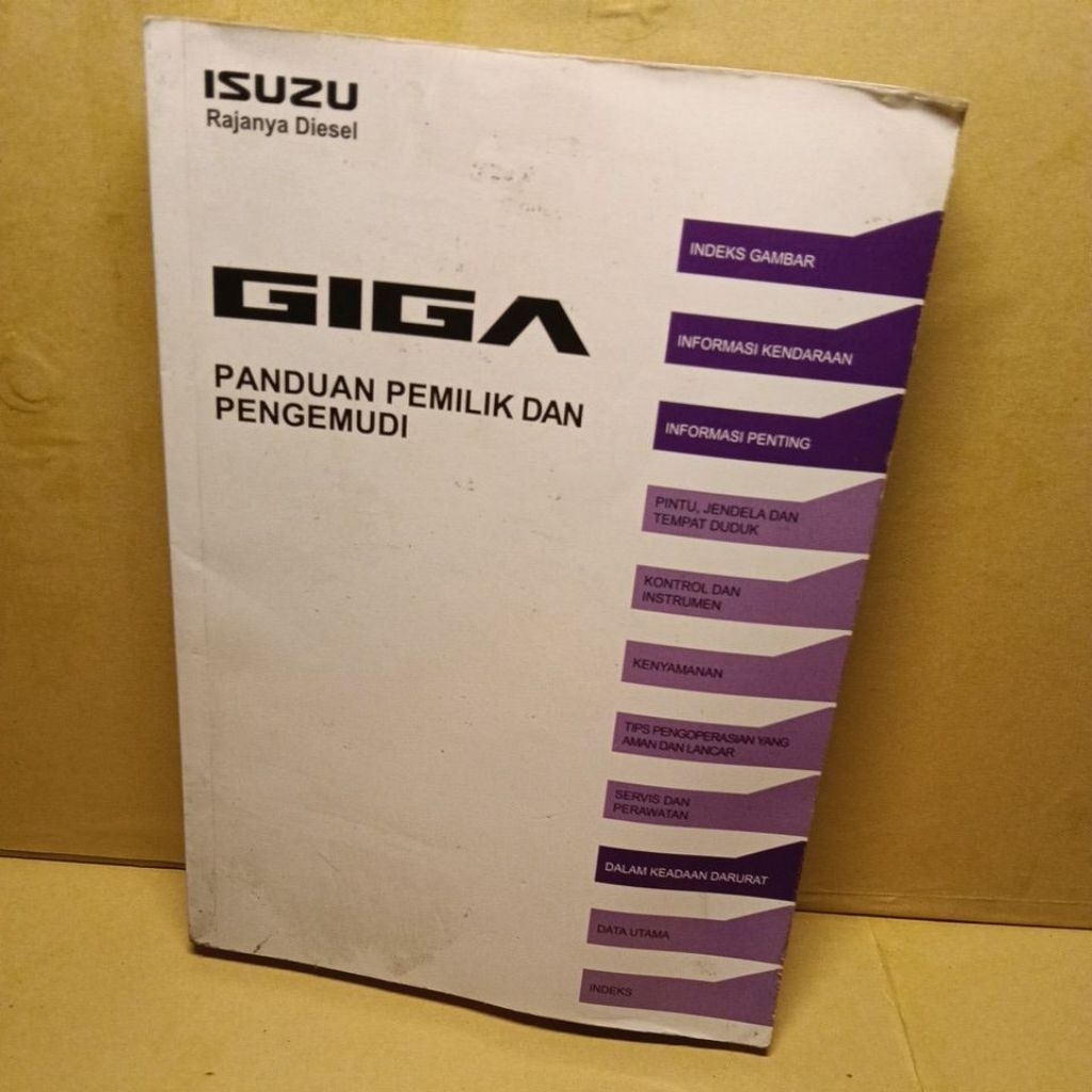 buku pedoman pemilik kendaraan Isuzu giga