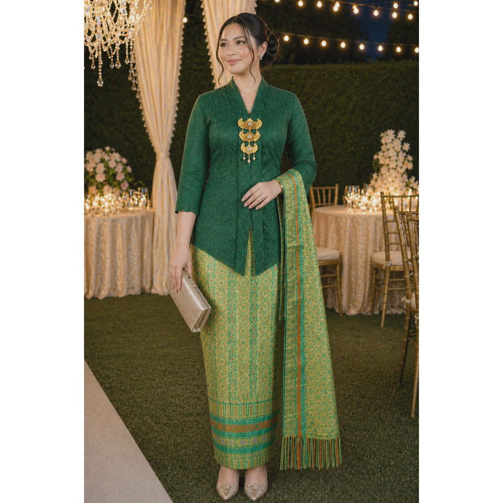 Kebaya Modern Medan Kebaya Jadi Size Jumbo Set Kebaya Kartini Brokat Semi Prancis Lapis Full Furing 