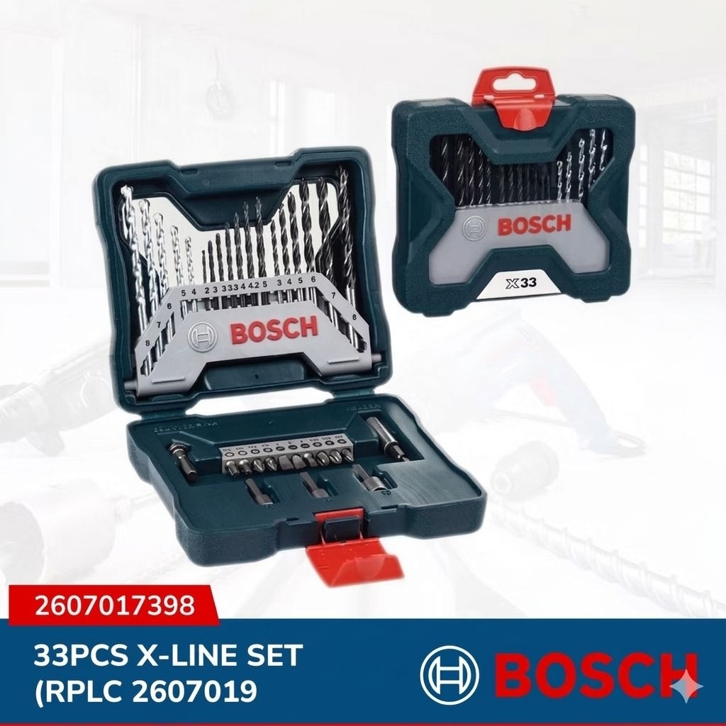 Mata Bor Set X -Line Bosch 33 XLine Mata Obeng Set Skrup Bor Besi kayu Beton Original BOSCH