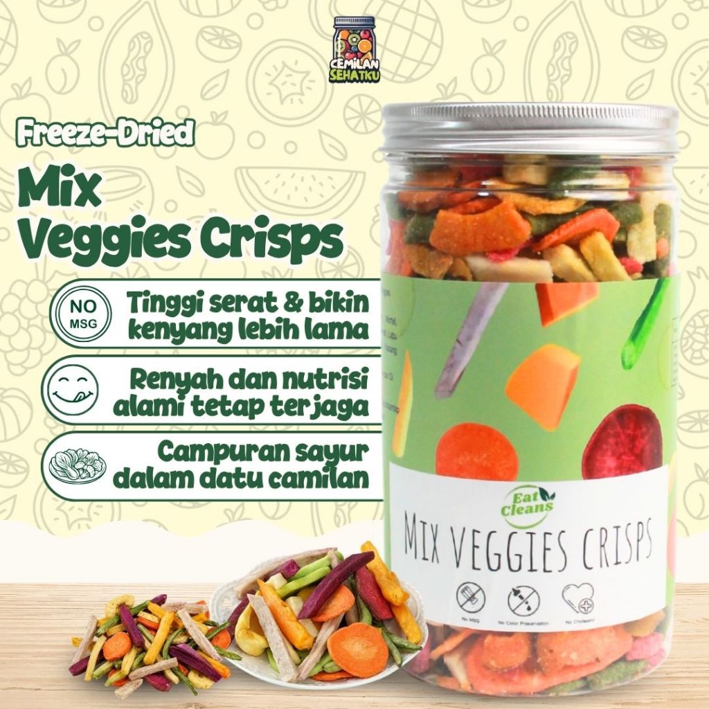 (HALAL) Snack Mix Veggies Healthy Snack - Cemilan Snack Sayur Buah Kering | Dried Mix Vegetable| Sna