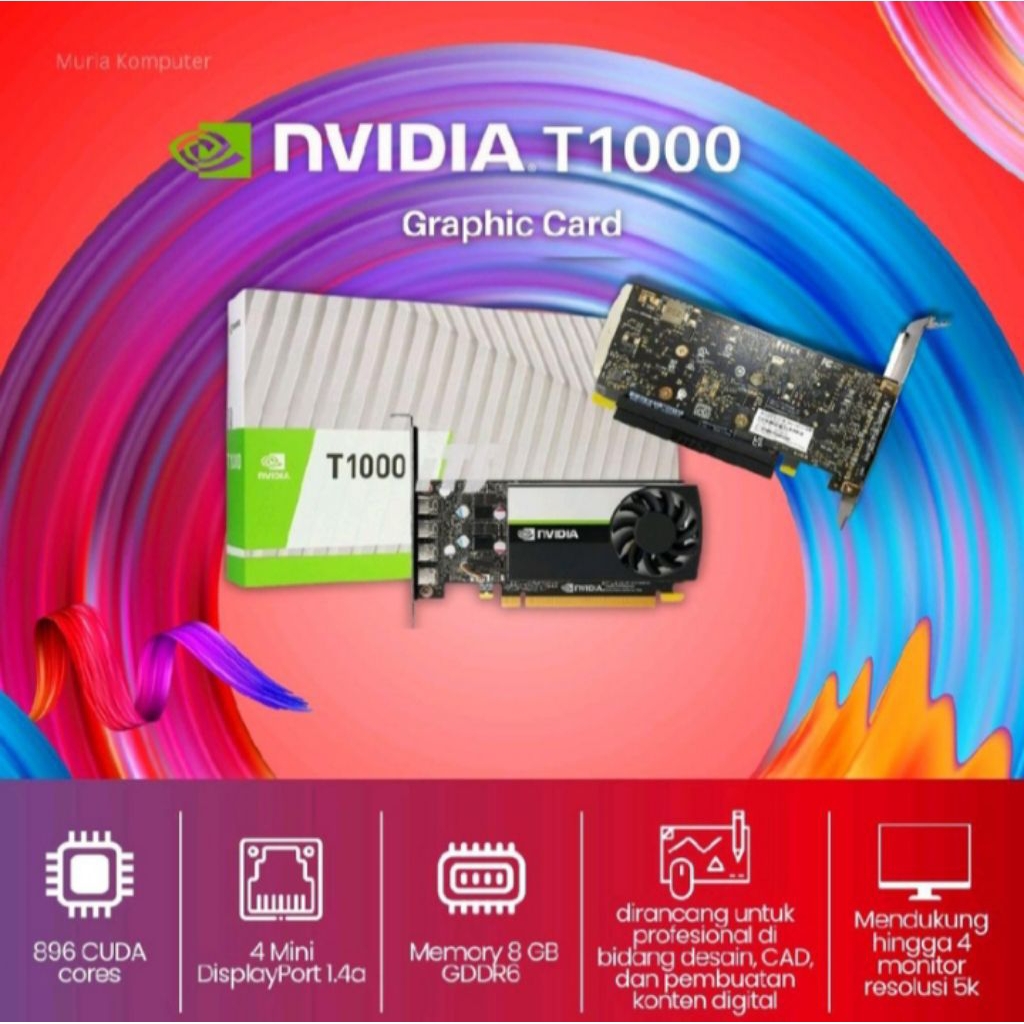 VGA card Nvidia quadro T1000 8gb ddr6 128 bit
