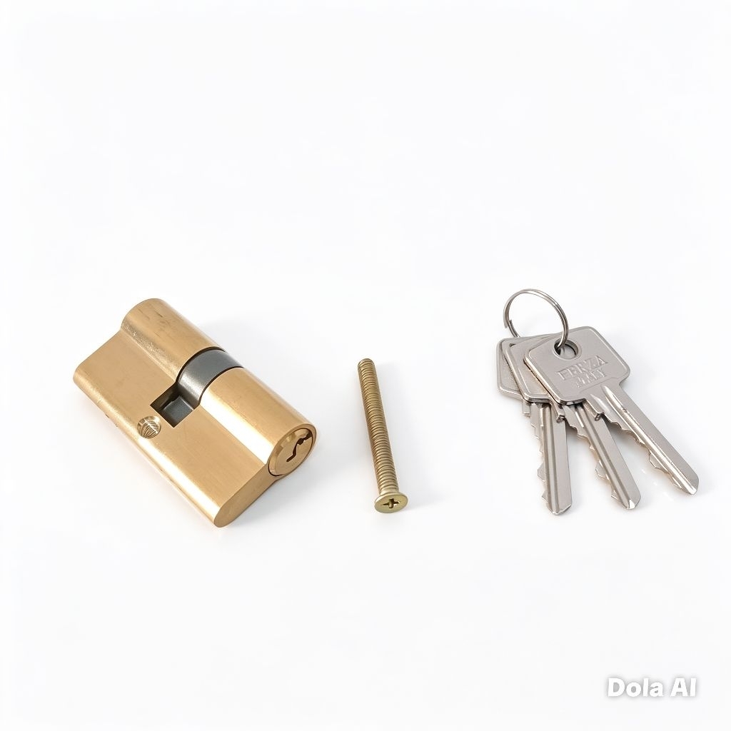 Kunci Silinder Besar Kuningan Anak Kunci 3 FERZA Cylinder Door Lock