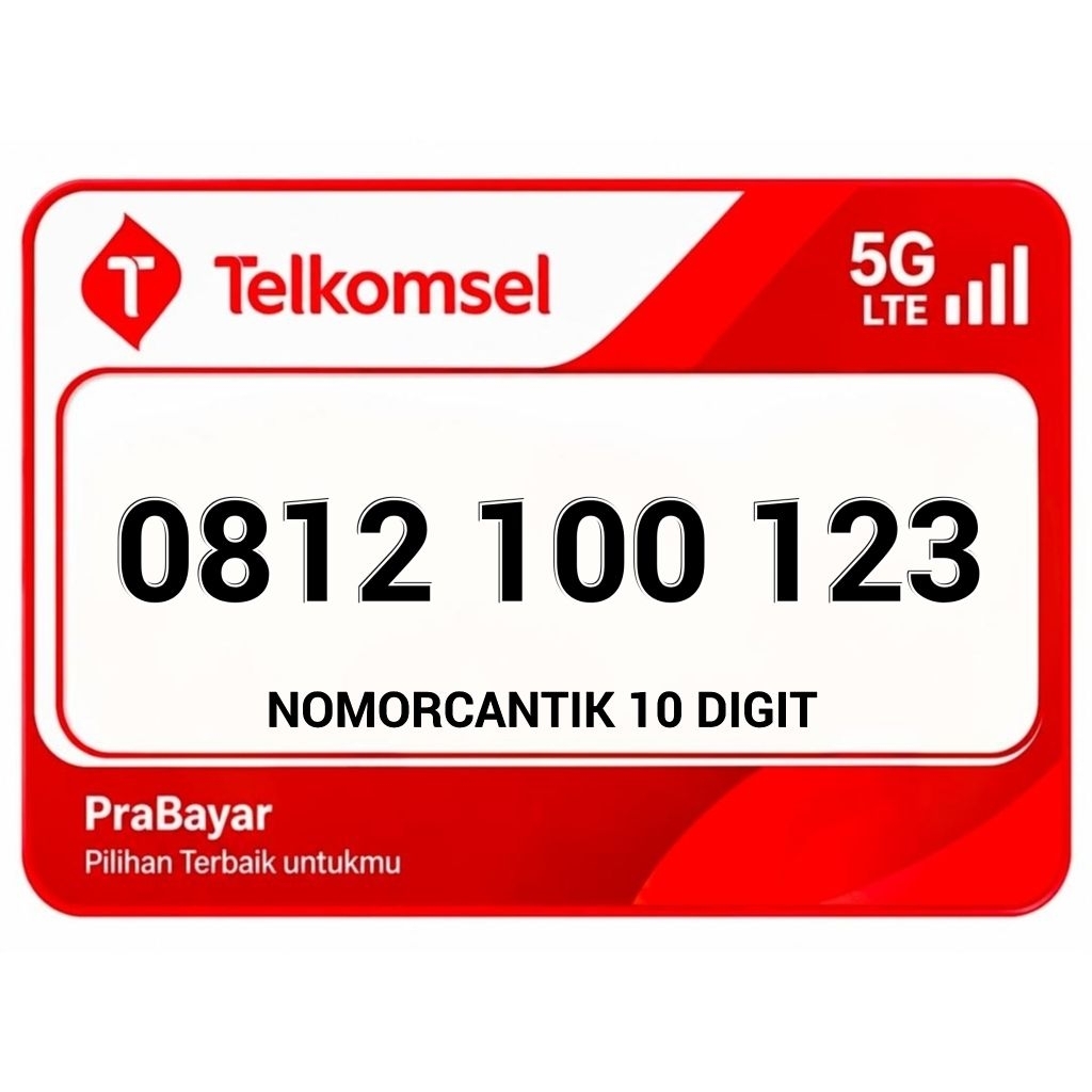 KARTU PERDANA NOMOR CANTIK SIMPATI 10 DIGIT - 08 12 100 123 0813 18 1234 0812 91 1234 081 222 4567