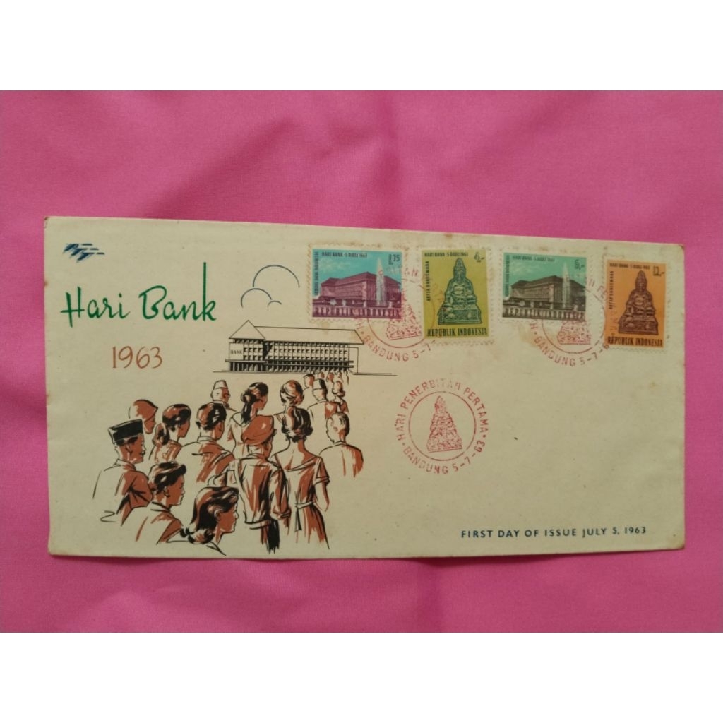 FDC Sampul Hari Pertama Hari Bank 1963