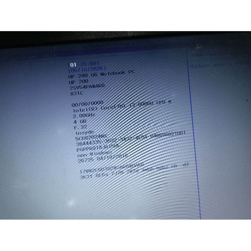 Mainboard mobo laptop hp 240 g6 14-bs 14-bw core i3 gen 6 normal