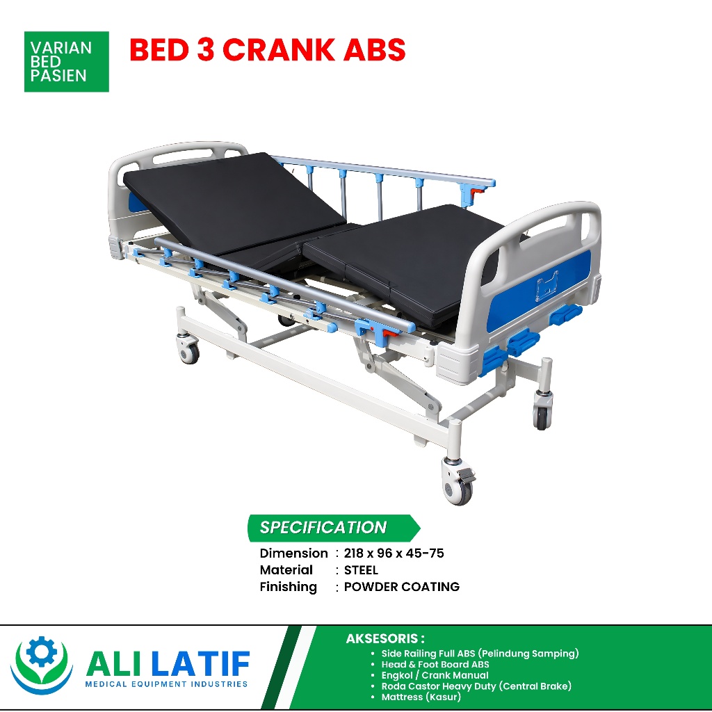 Bed Pasien 3 Crank