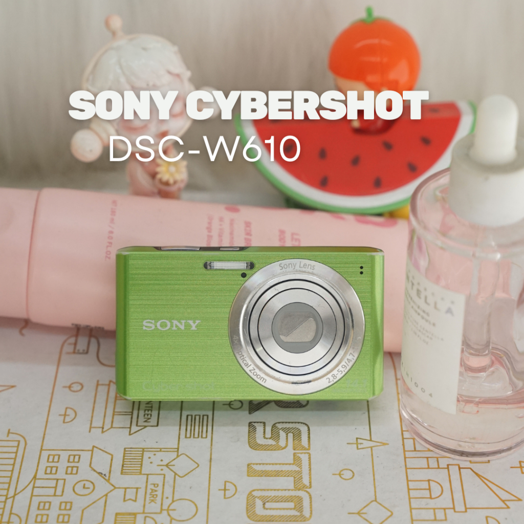 SONY CYBER-SHOT DSC-W610 GREEN EDITION DIGICAM — KAMERA POCKET SLIM SIMPLE