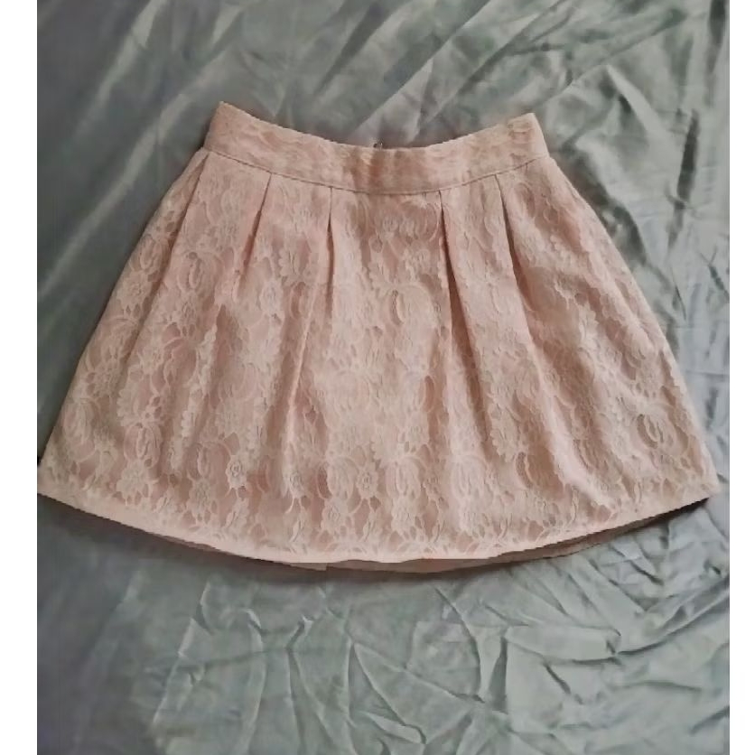 Pl Lace Mini Skirt | Rok Brukat | Pleated Skirt | Rok Renda