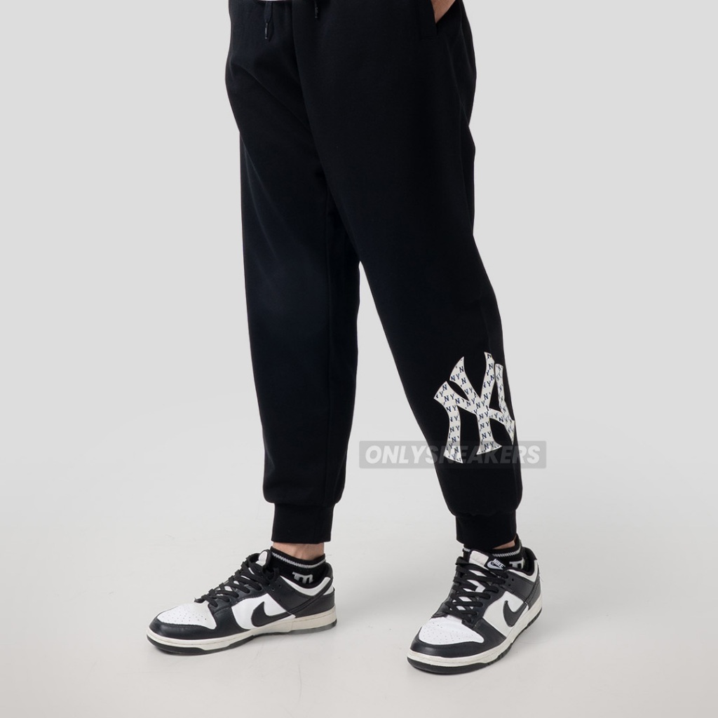 MLB CLASSIC MONOGRAM BIG LUX BLACK JOGGER PANTS