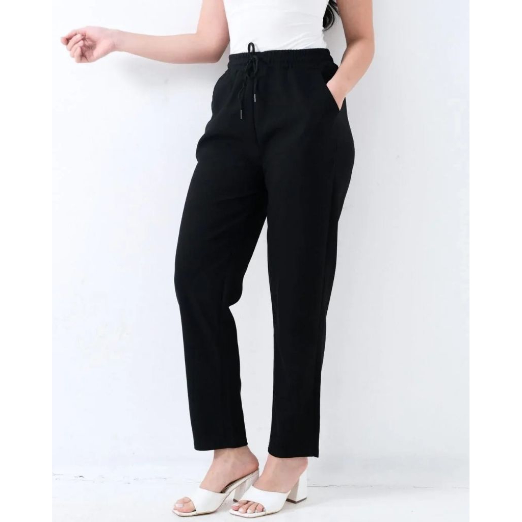 Celana Tibesi / Zara / Pinkdose Celana M L XL XXL - 7XL  Jumbo Big Size Standar / Celana Hitam M - 7