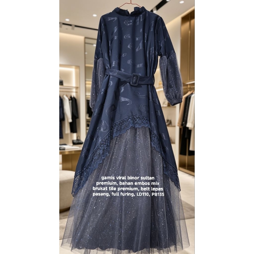 gamis binor embos premium
