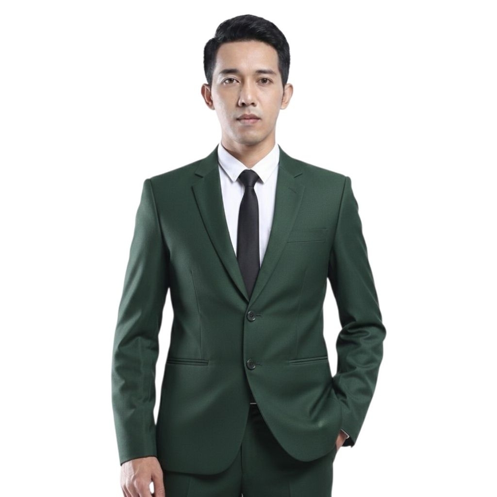 Jas Blazer Pria modern  hijau botol f/Blazer pria premium