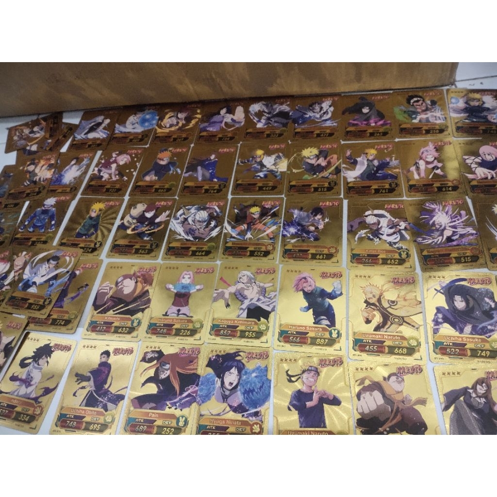 1BOK TREDING CADR NARUTO WARNA GOLD ISI 55 KARTU