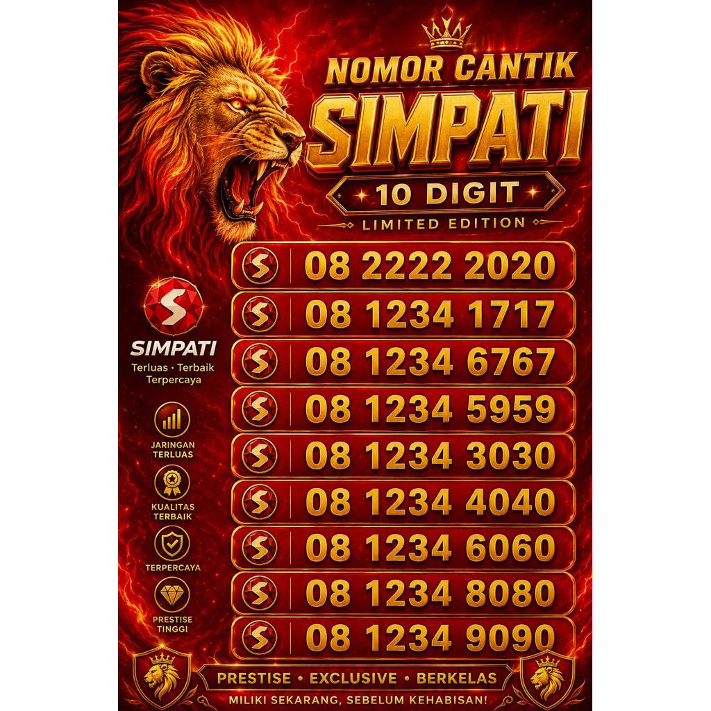 Nomor cantik simpat 11digit 11 digit 10digit 10 digit 10angka nomer kartu perdana Telkomsel simpati 