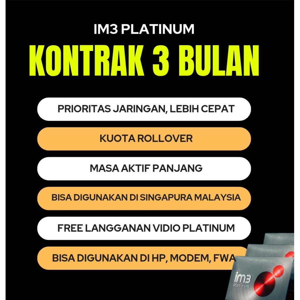 IM3 PLATINUM 3 BULAN