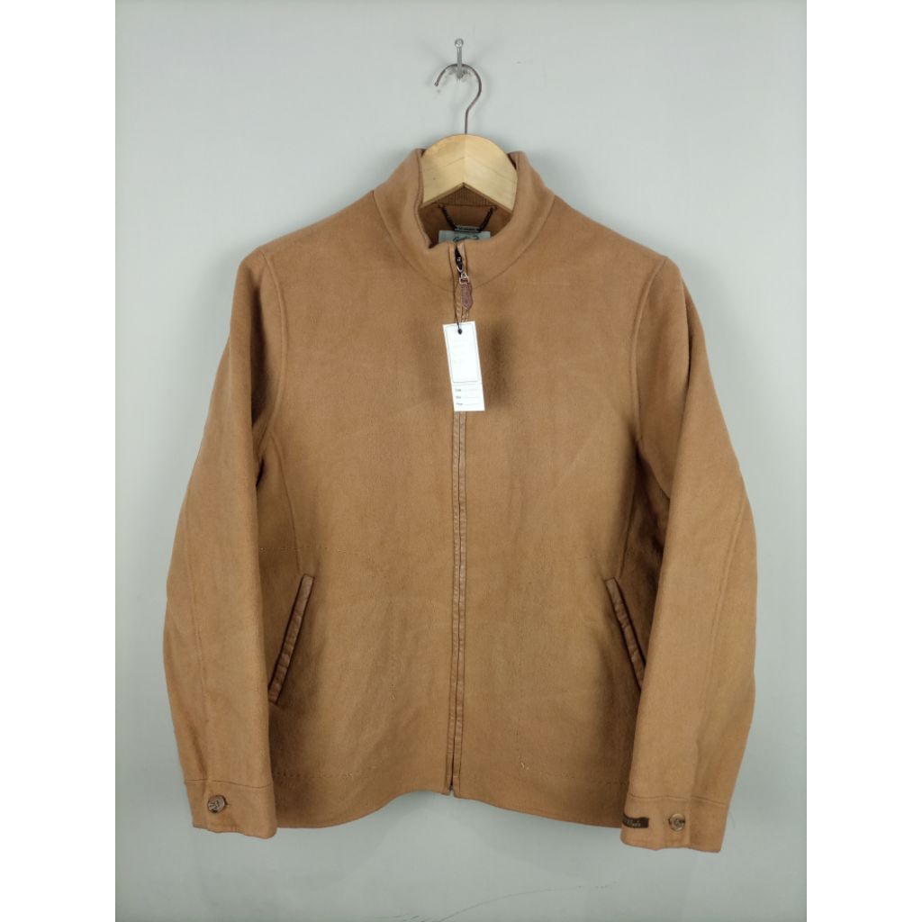 Jaket Crocodile Ladies Original Wol Tebal Mewah Hand Made_Coklat_Like New_Size 105/M fit L