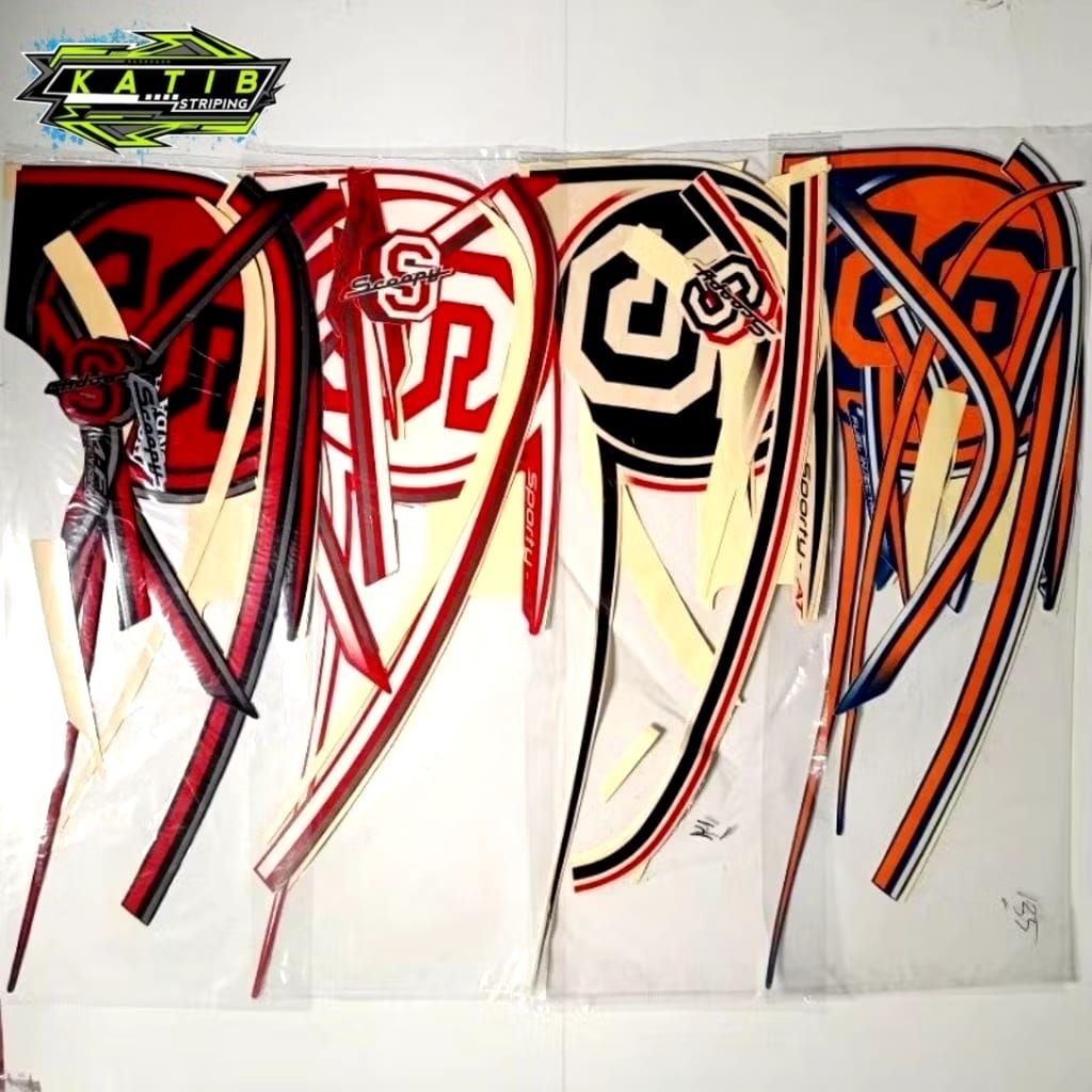 STRIPING SCOOPY SPORTY 2014 LENGKAP FULLSET ORIGINAL LOOK - STIKER SCOOPY 2014 LENGKAP FULL BODY