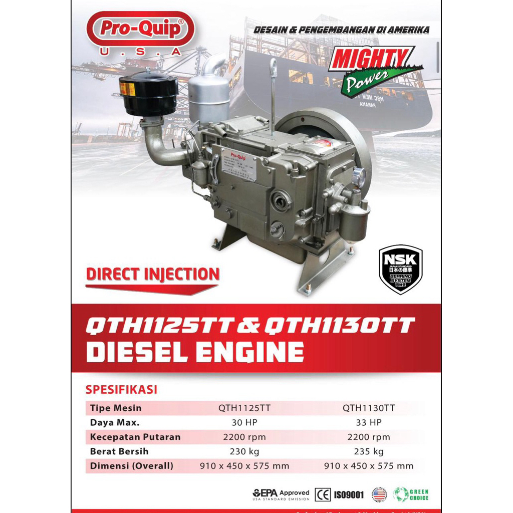 MESIN DIESEL DOMPENG 33HP PRO QUIP / dompeng 33hp