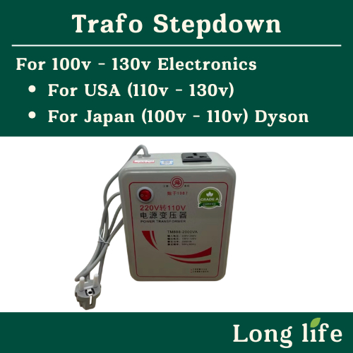 Trafo Stepdown 2000 & 3000 Watt - Hair Dryer Dyson - SOCKET