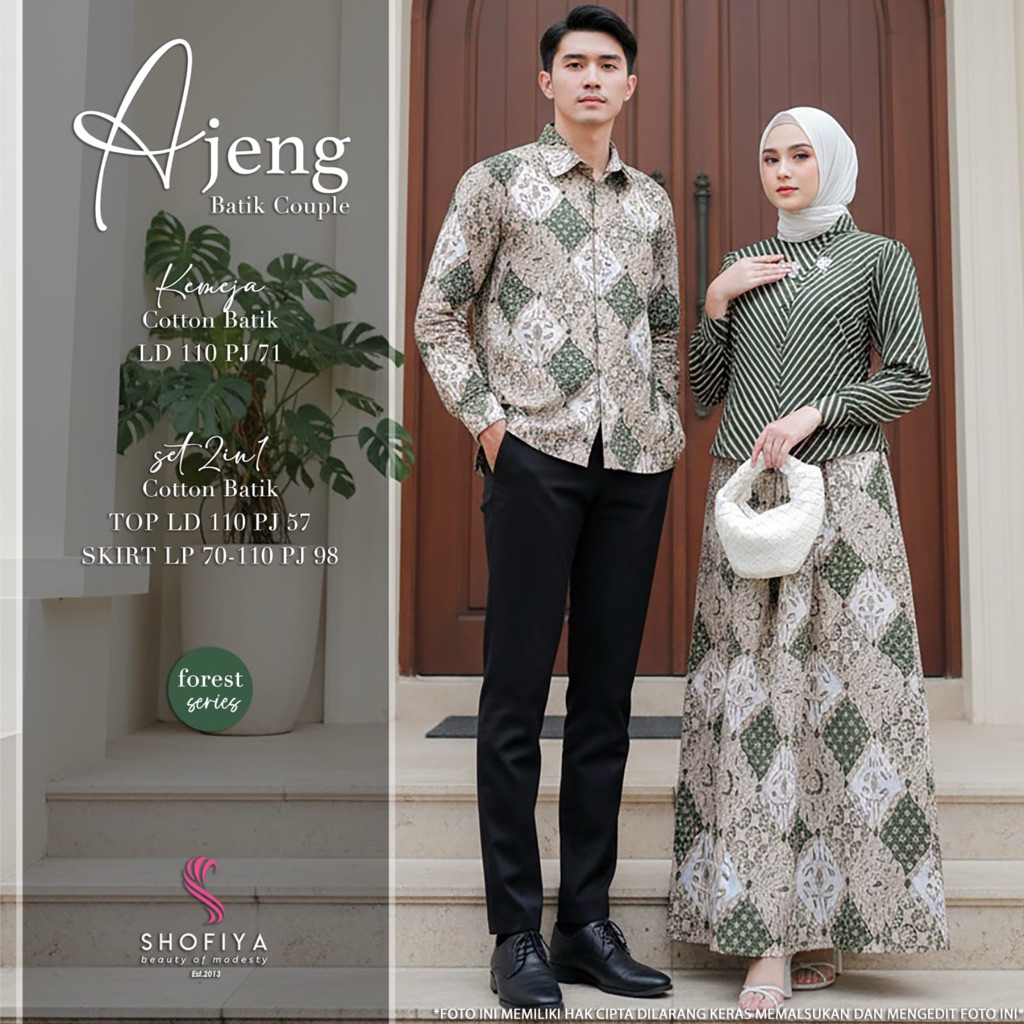 [Vican] Shofiya - Ajeng Batik Couple Pasangan Premium Mewah Elegan Original By Shofiya