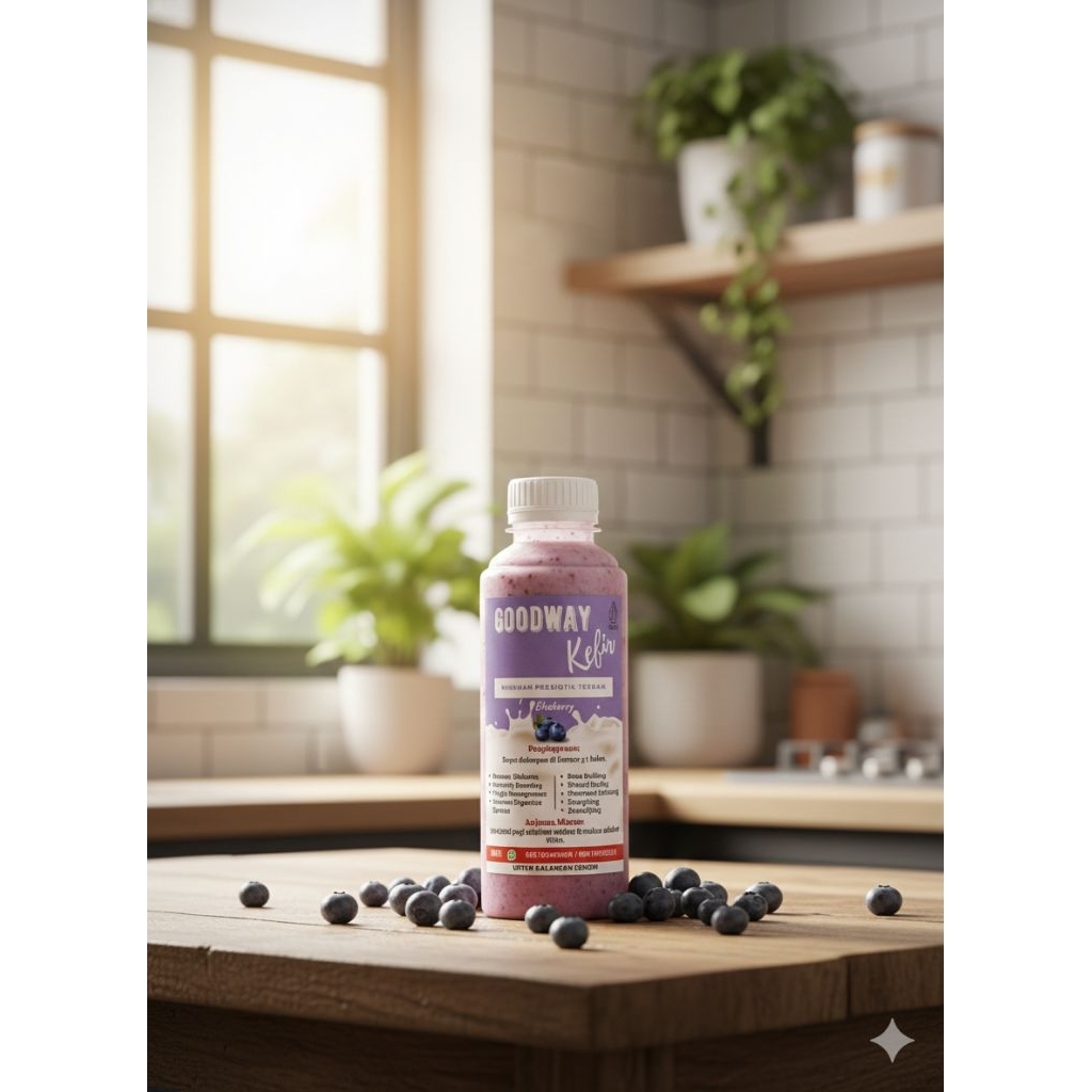 Blueberry Smoothie Kefir  Premium 250 ml, mood, immune, energy booster, anti hipertensi, anti osteop