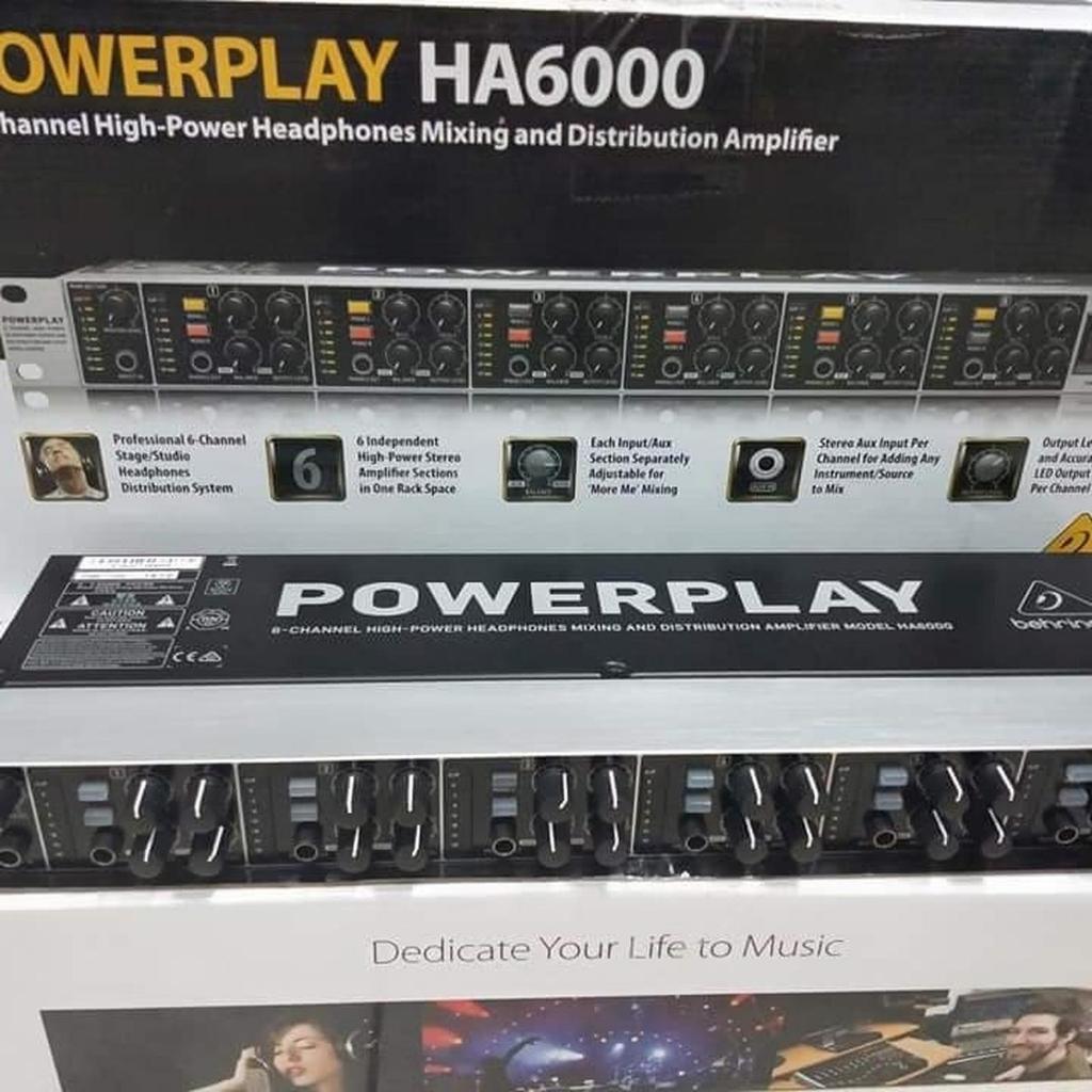 BEHRINGER HA6000/HA 6000 HEADPHONE AMPLIFIER - 6 Ch - China