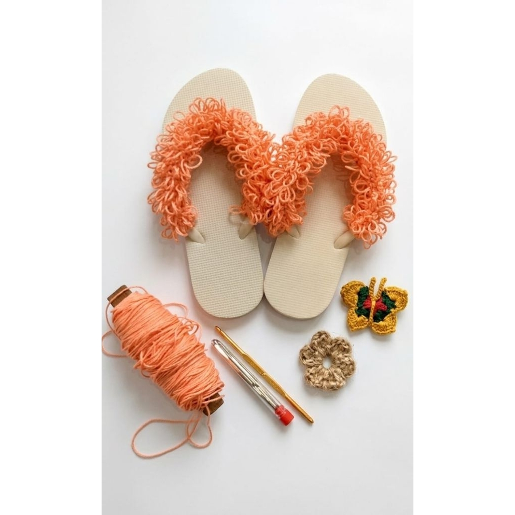 sandal rajut,sandal boho,sandal etnik,sandal rajut kekinian,sandal rajut handmade