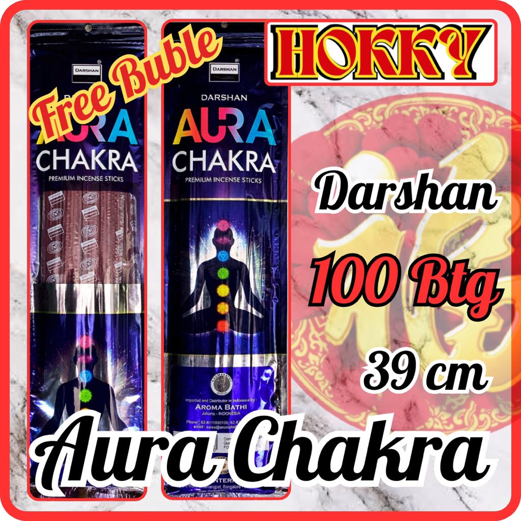Dupa Hio India 100Btg Darshan "AURA CHAKRA" 39Cm Pouch
