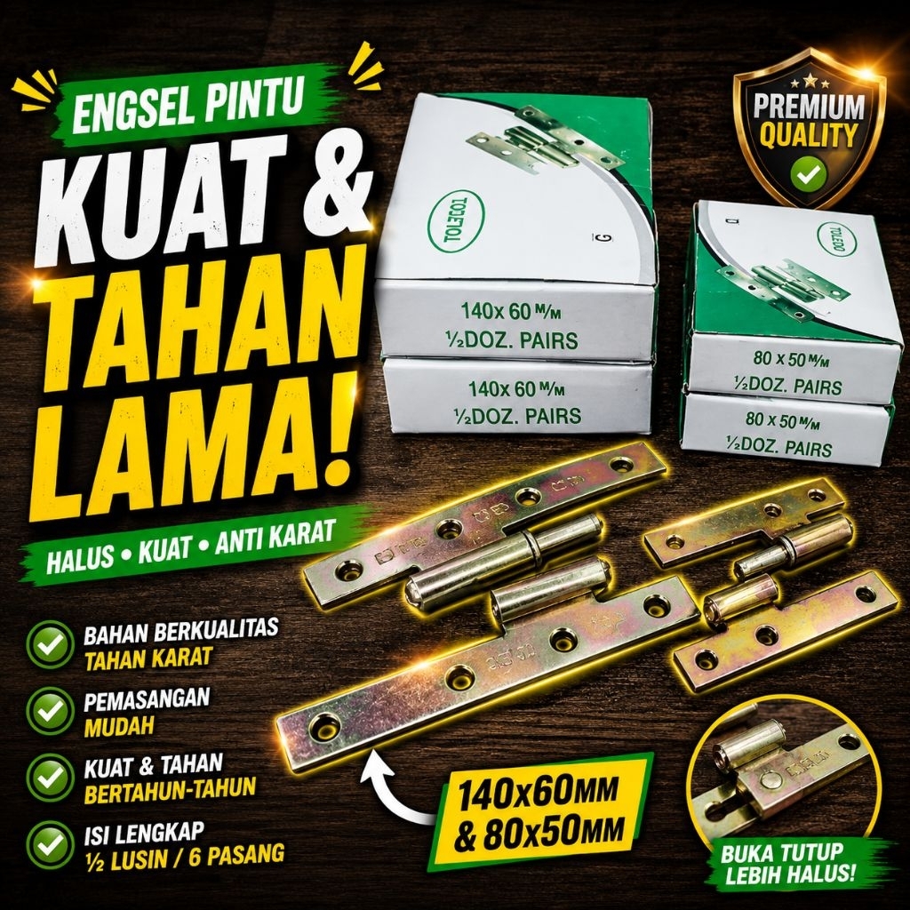 ENGSEL H TOLEDO (Tebal)  - 80, 110,140 harga per set