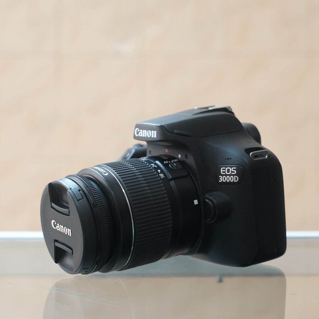 kamera DSLR canon 3000d kit 18-55mm is second mulus