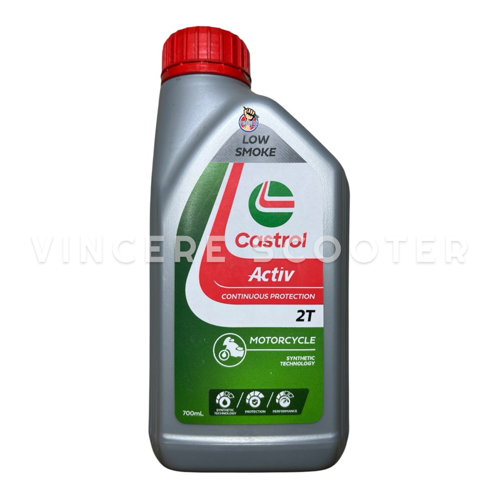 Oli Samping Pisah Campur Castrol 2T Low Smoke Vespa Lambretta Ninja RX King