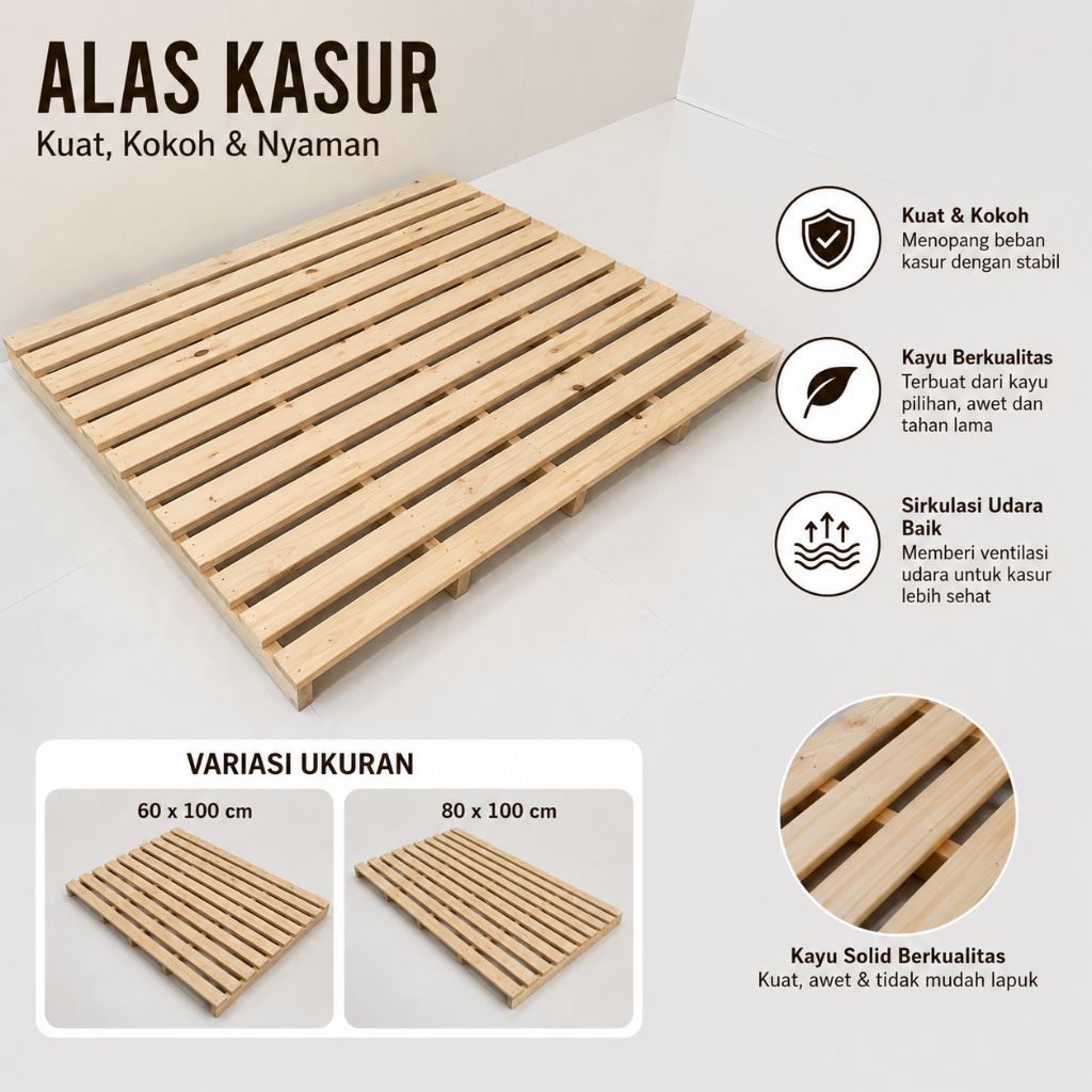 ESTETIK ALAS KASUR Palet Kayu Bad Dipan Lantai