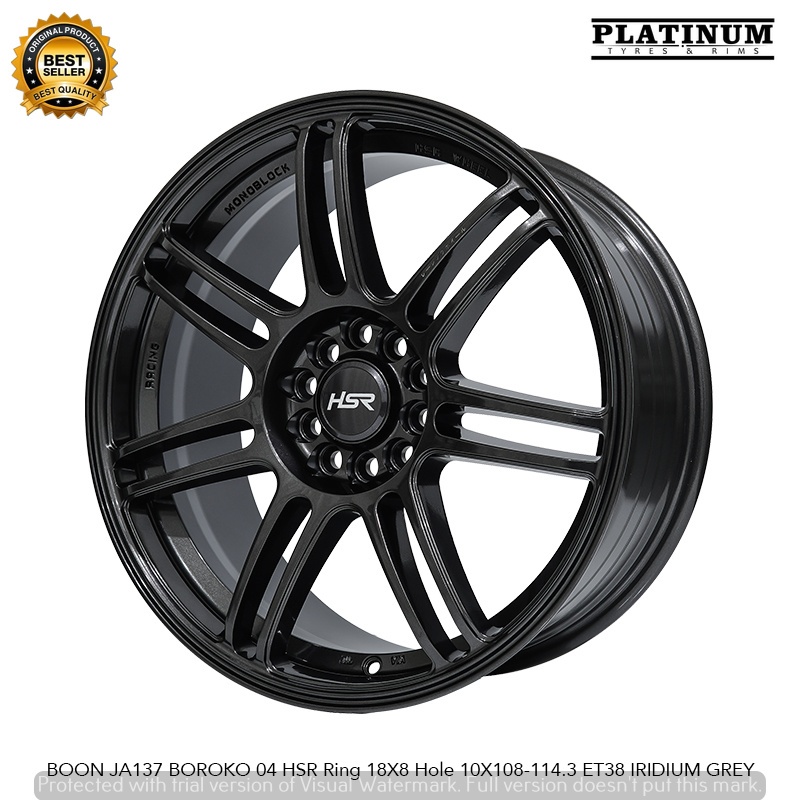PAKET VELG HSR BOON RING 18 PLUS BAN DUNLOP BLUE RESPONSE 225 50 R18 Velg mobil xpander voxy serena
