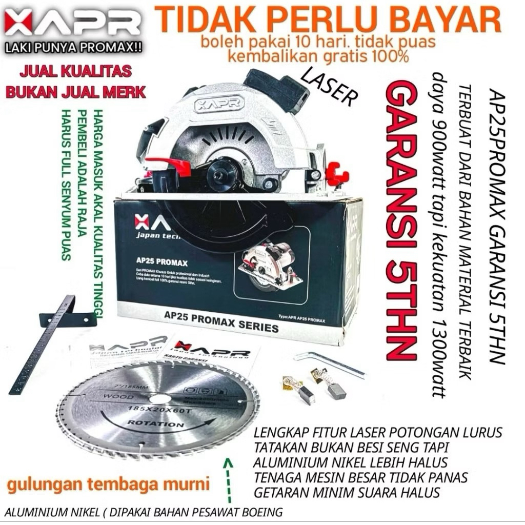 PROMO AP25PROMAX CIRCULAR SAW MAKTEC TERMURAH DAN GARANSI RESMI 3 TAHUN