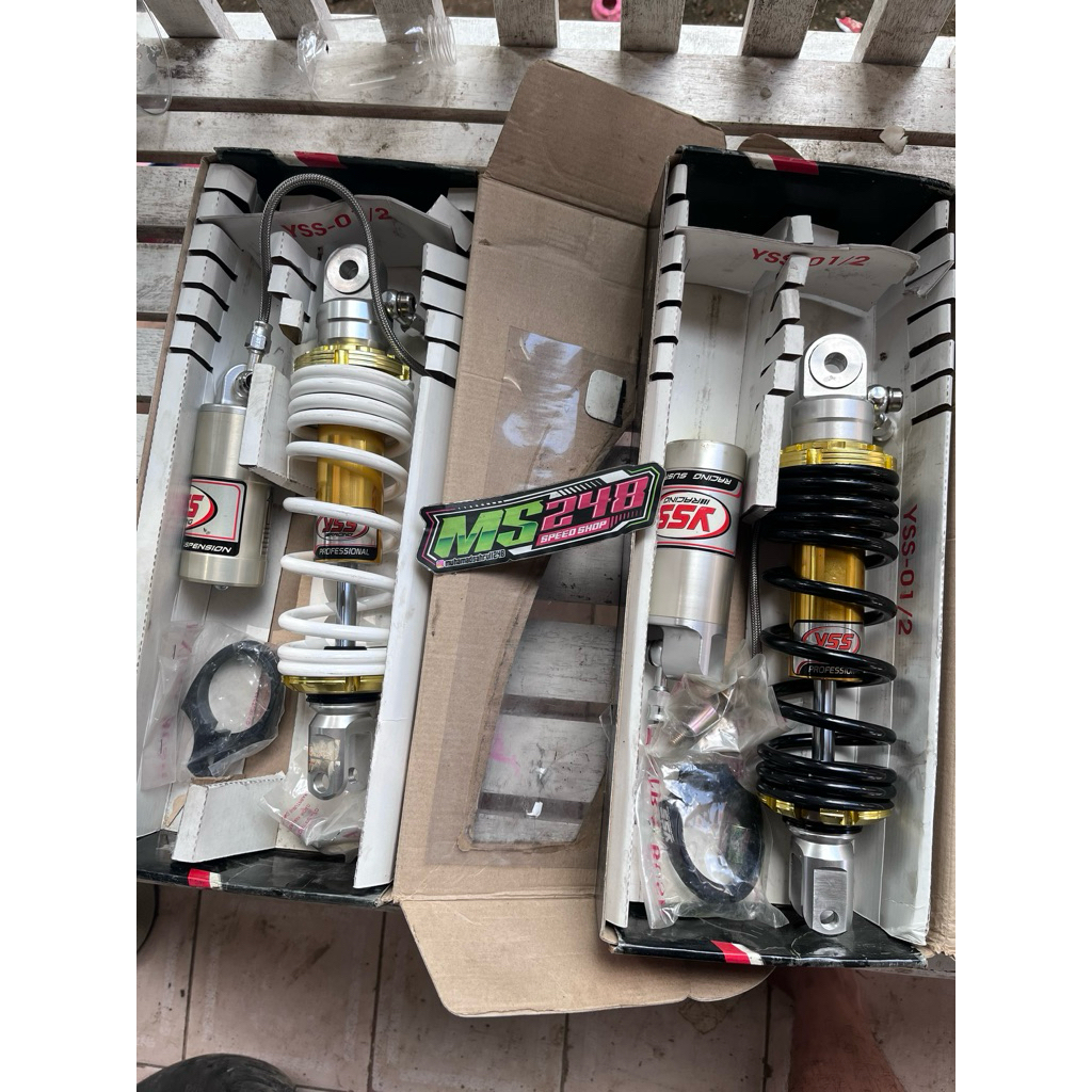Shock belakang yss tabung pisah matic beat mio old stok