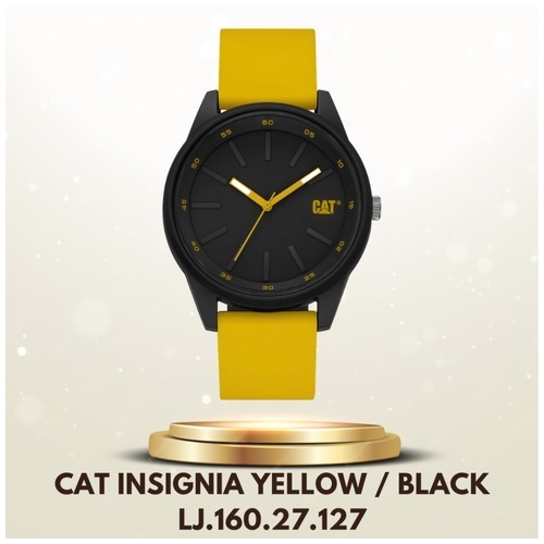 Caterpillar CAT Insignia LJ.160.27.127 Jam Tangan Pria Quartz Rubber Strap 10 ATM - Watches